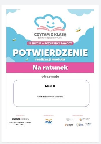 Potwierdzenie ukończenia III modułu projektu